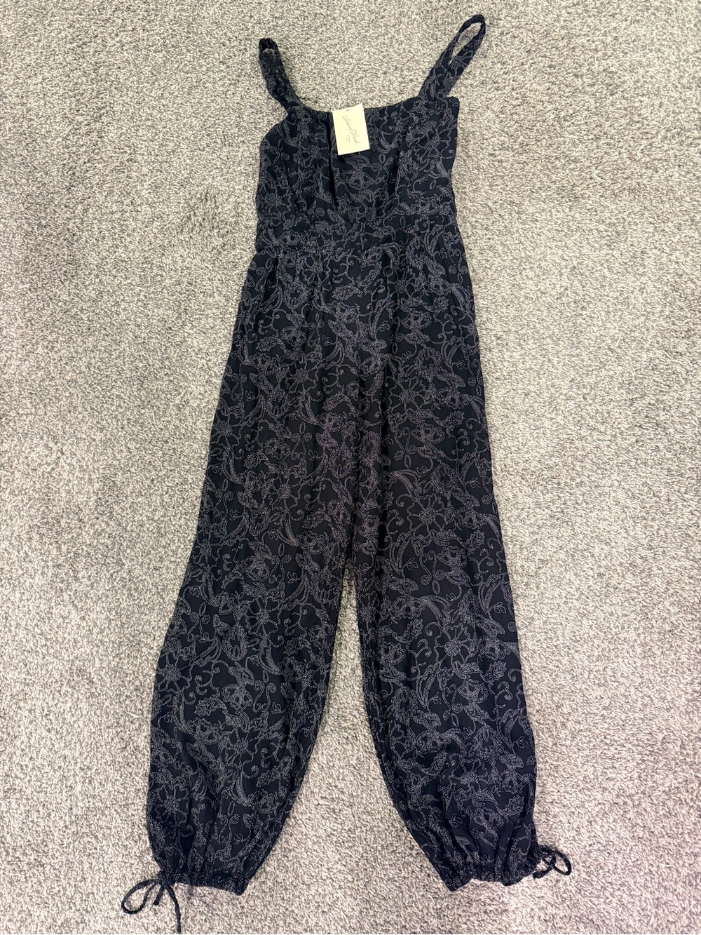 Universal Thread - Black Floral-Print Sleeveless Jumpsuit